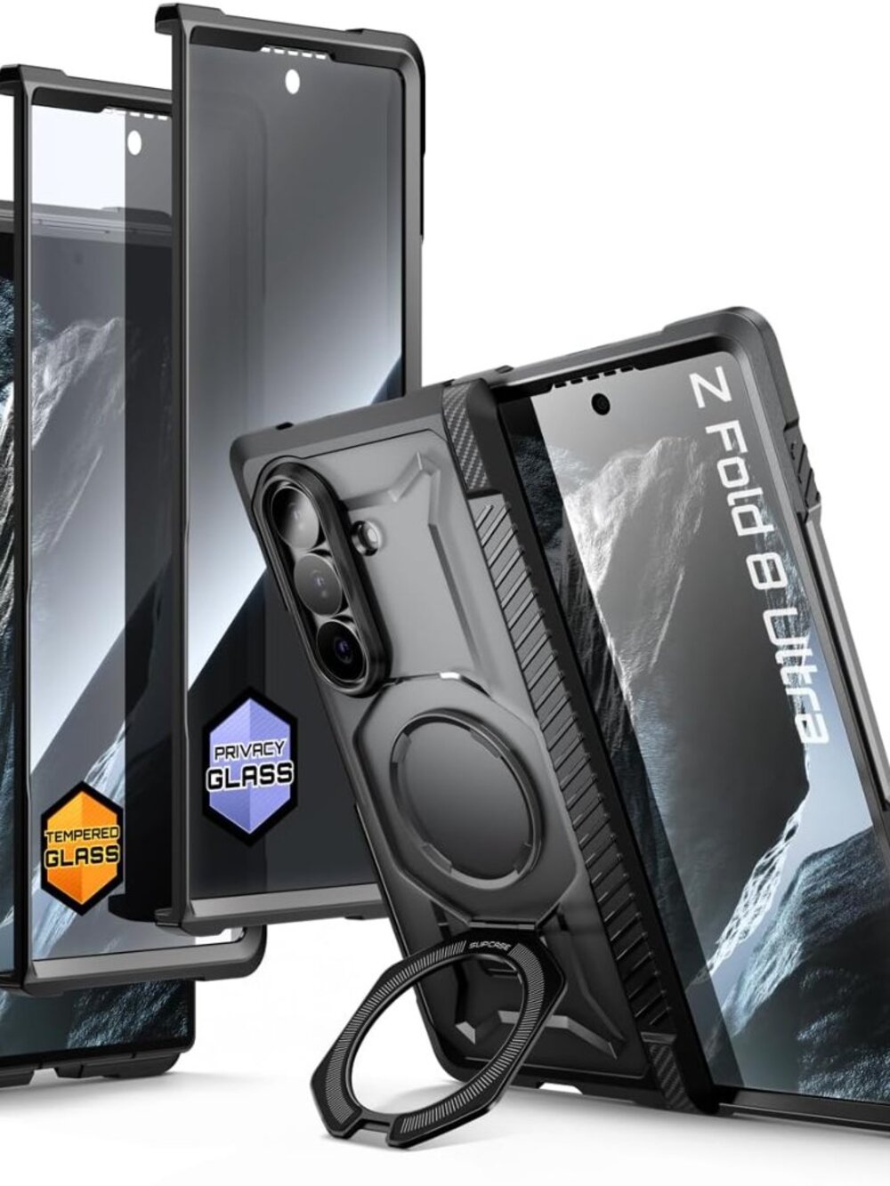 NWT SUPCASE for Galaxy Z Fold 8 Ultra Case, Glass & Privacy Screen Protectors